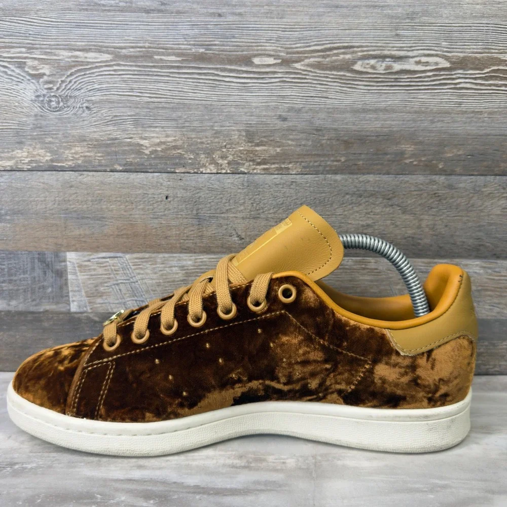 Adidas Stan Smith Mens Size 7 Velvet Sneakers Mesa Brown EH0175